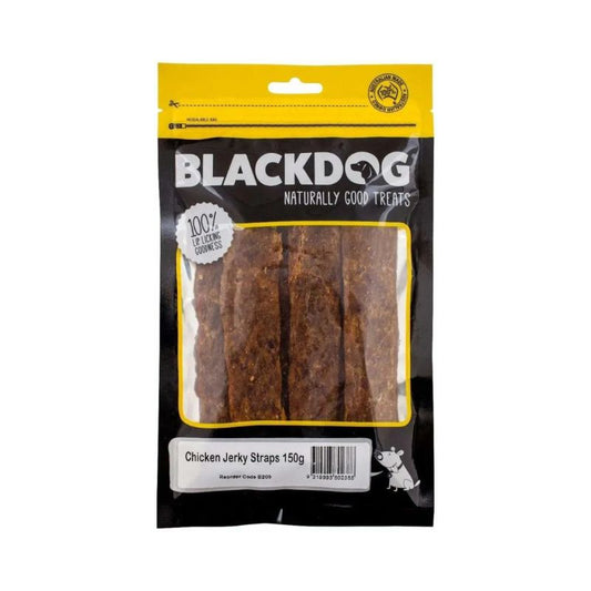 BLACKDOG Dog Treats Chicken Jerky Straps 150G