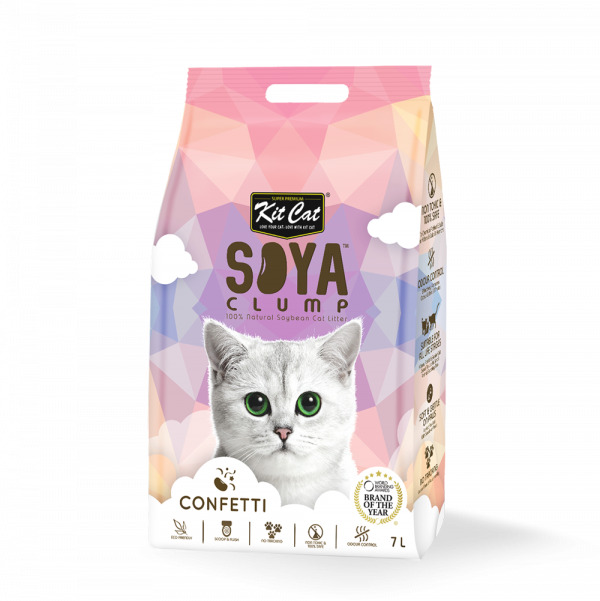 Kit Cat Soya Clump Cat Litter Confetti 7ltr