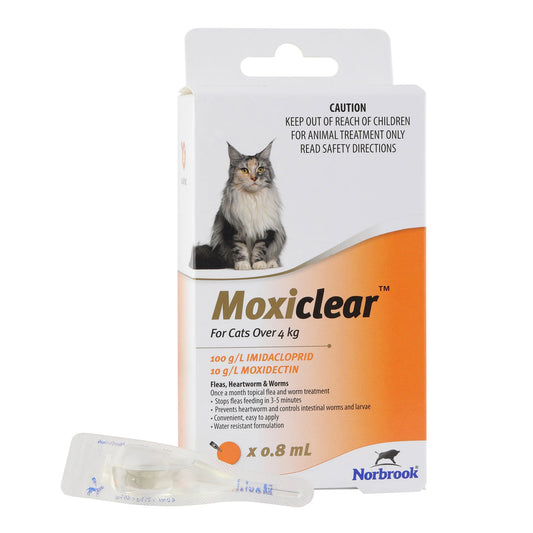 Moxiclear Flea & Worming Spot Treatment Over 4kg Cat