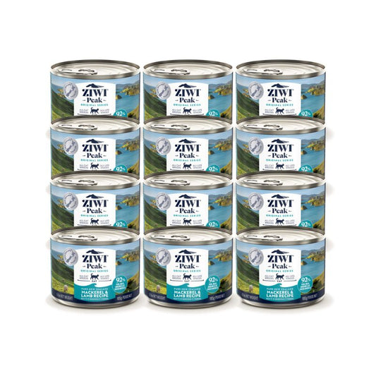 Ziwi Peak Wet Cat Food Mackerel And Lamb Canned 185G x 12