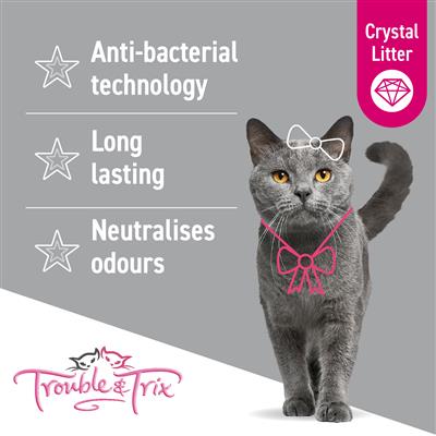 Trouble and Trix AntiBac Crystal Cat Litter features