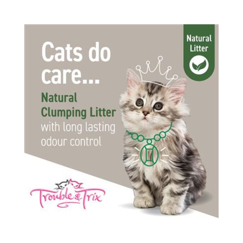Trouble and Trix Natural Cat Litter Pellets 10L (Click & Collect ONLY or In store purchases)