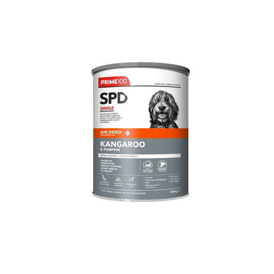 Prime100 SPD Air Dried Kangaroo and Pumpkin Dry Dog Food 600G