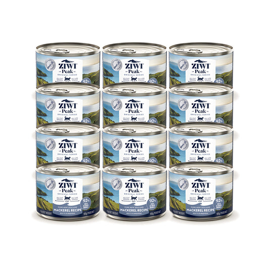 Ziwi Peak Wet Cat Food Mackerel Canned 185G x 12