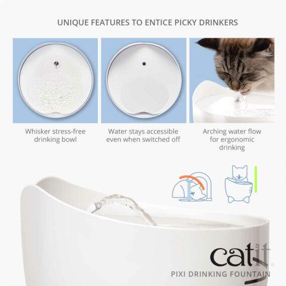 CATIT Pixi Water Fountain for Cat Light Blue 2.5L - ADS Pet Store