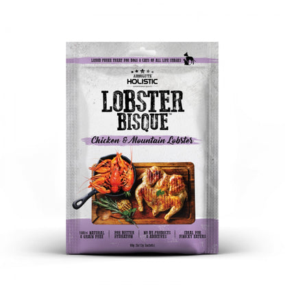 Absolute Holistic Natural Cat & Dog Treats Caviar Bisque Chicken & Mountain Lobster 60g front