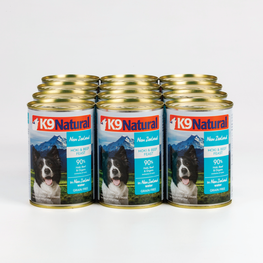 K9 Natural Hoki And Beef Canned Dog Food 370G x 12 - ADS Pet Store