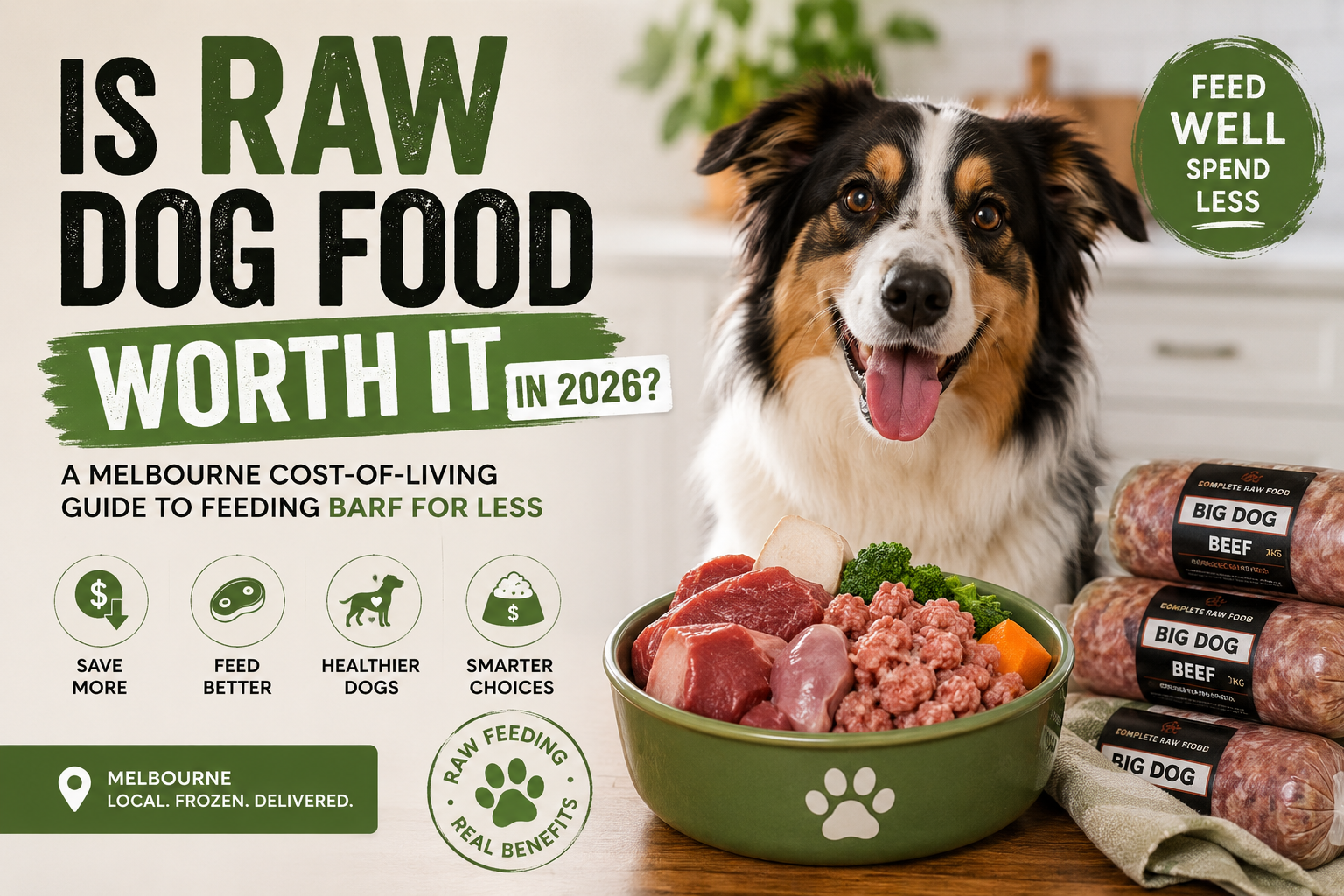 Is Raw Dog Food Worth It in 2026? A Melbourne Cost-of-Living Guide to Feeding BARF for Less