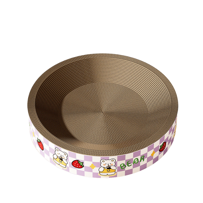 ADS Pet Cat Scratcher Cardboard Round Bowl Bed 55x55x10cm