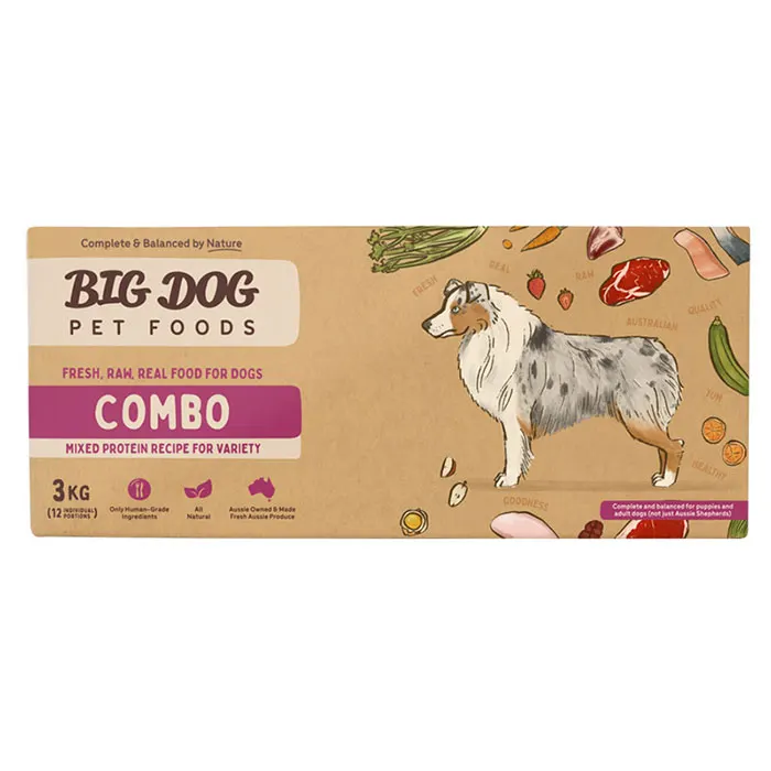 big dog raw dog food combo 3kg