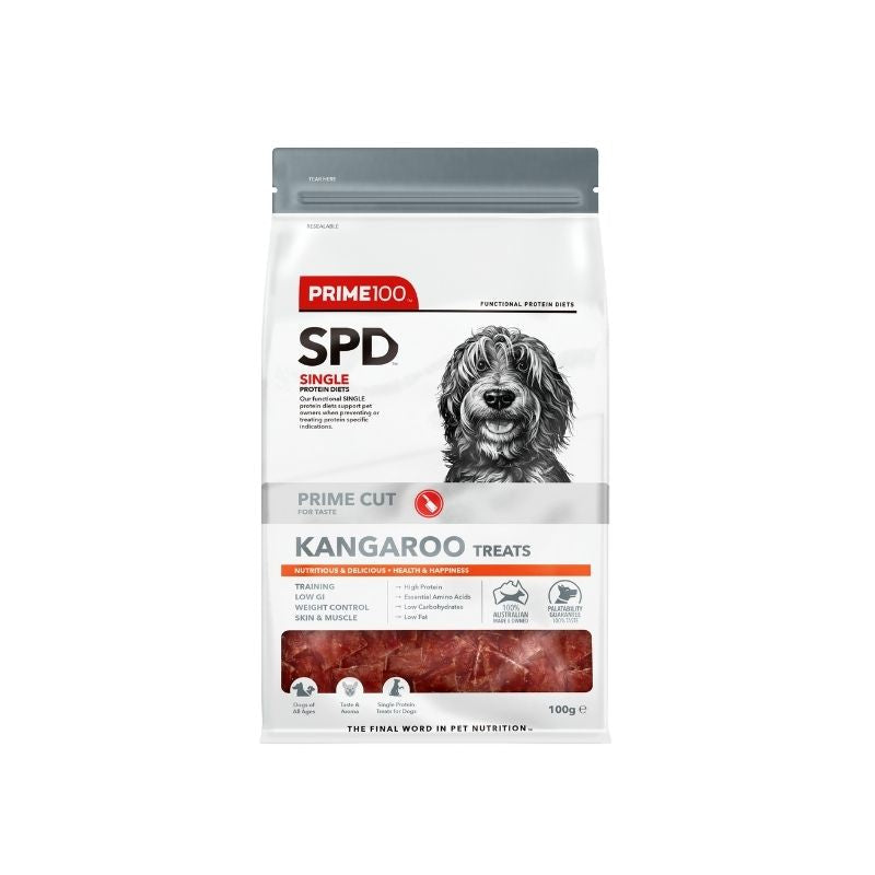 PRIME100 SPD Prime Cut Kangaroo dog treats 100 g, a pet-safe alternative to Halloween lollies