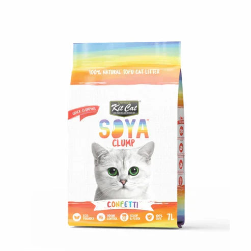 kit cat soya clumping cat litter confetti 7l