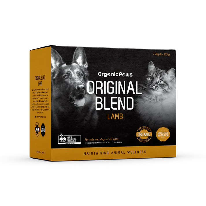 ORGANIC PAWS Raw Dogs & Cat Food Original Blend Lamb 2.2KG