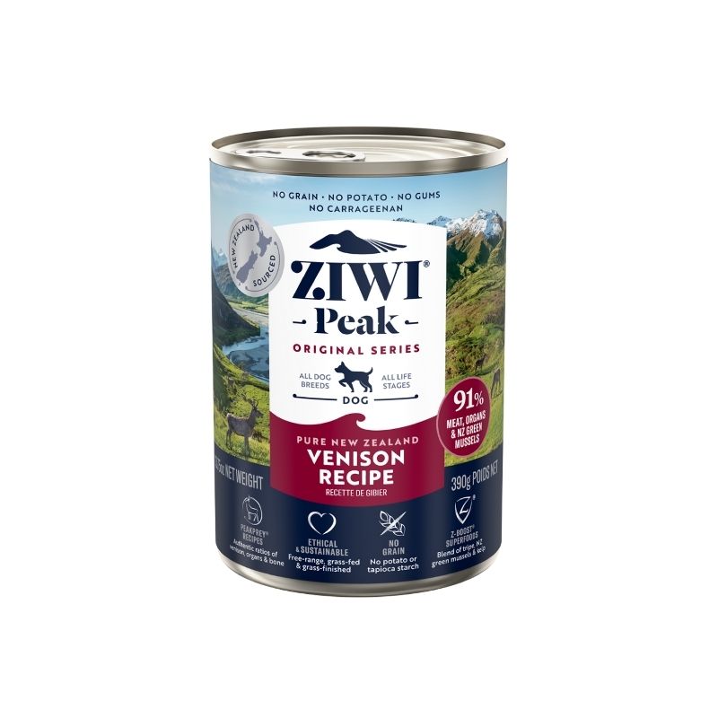 ziwi peak venison wet dog food 390g