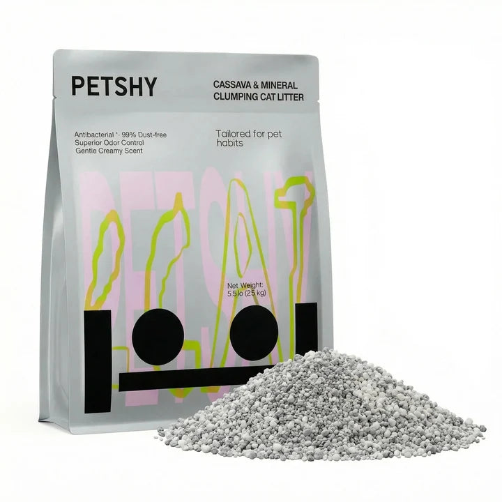 PETSHY Cassava Mixed Bentonite Cat Litter