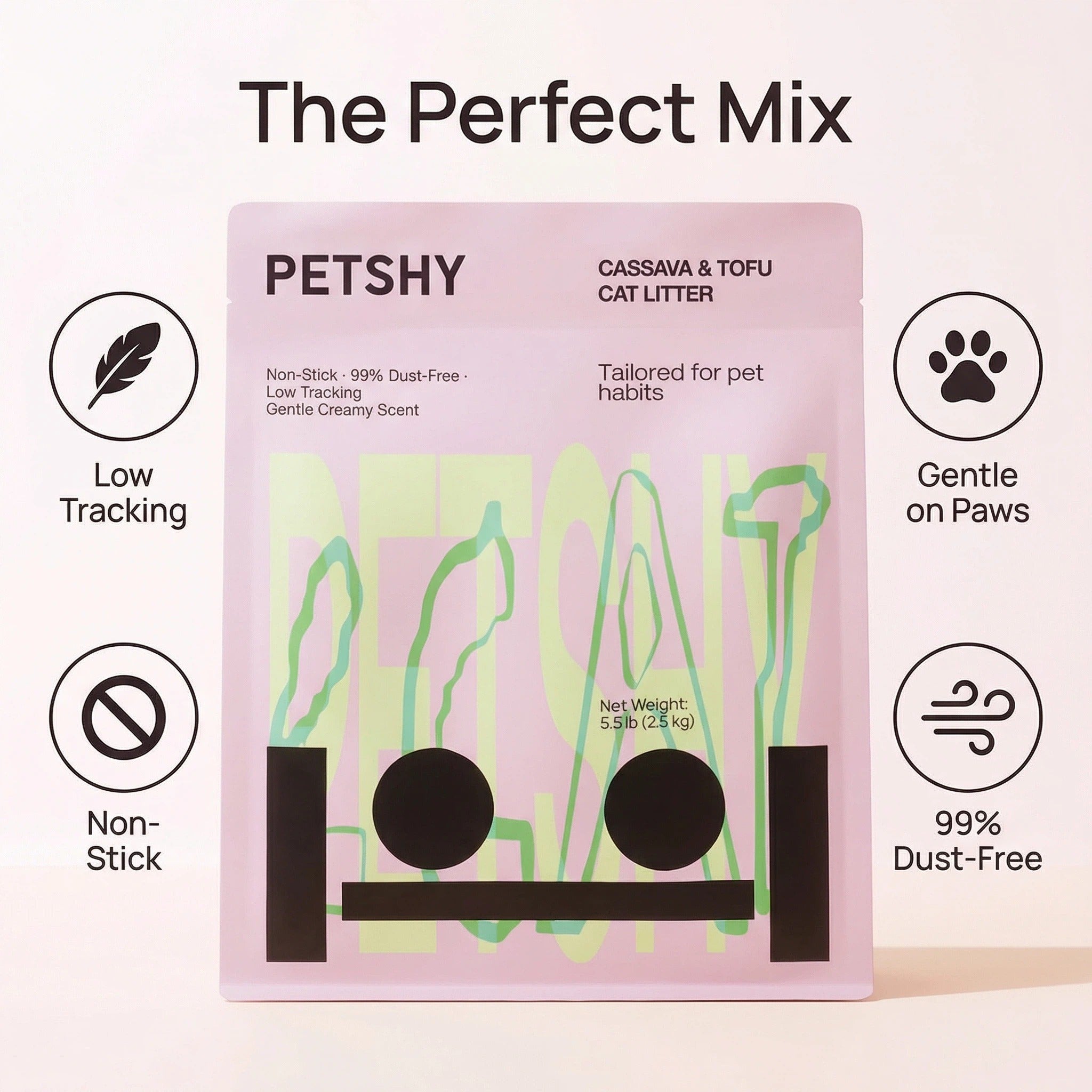 PETSHY Cassava Mixed Tofu Cat Litter 2.5KG