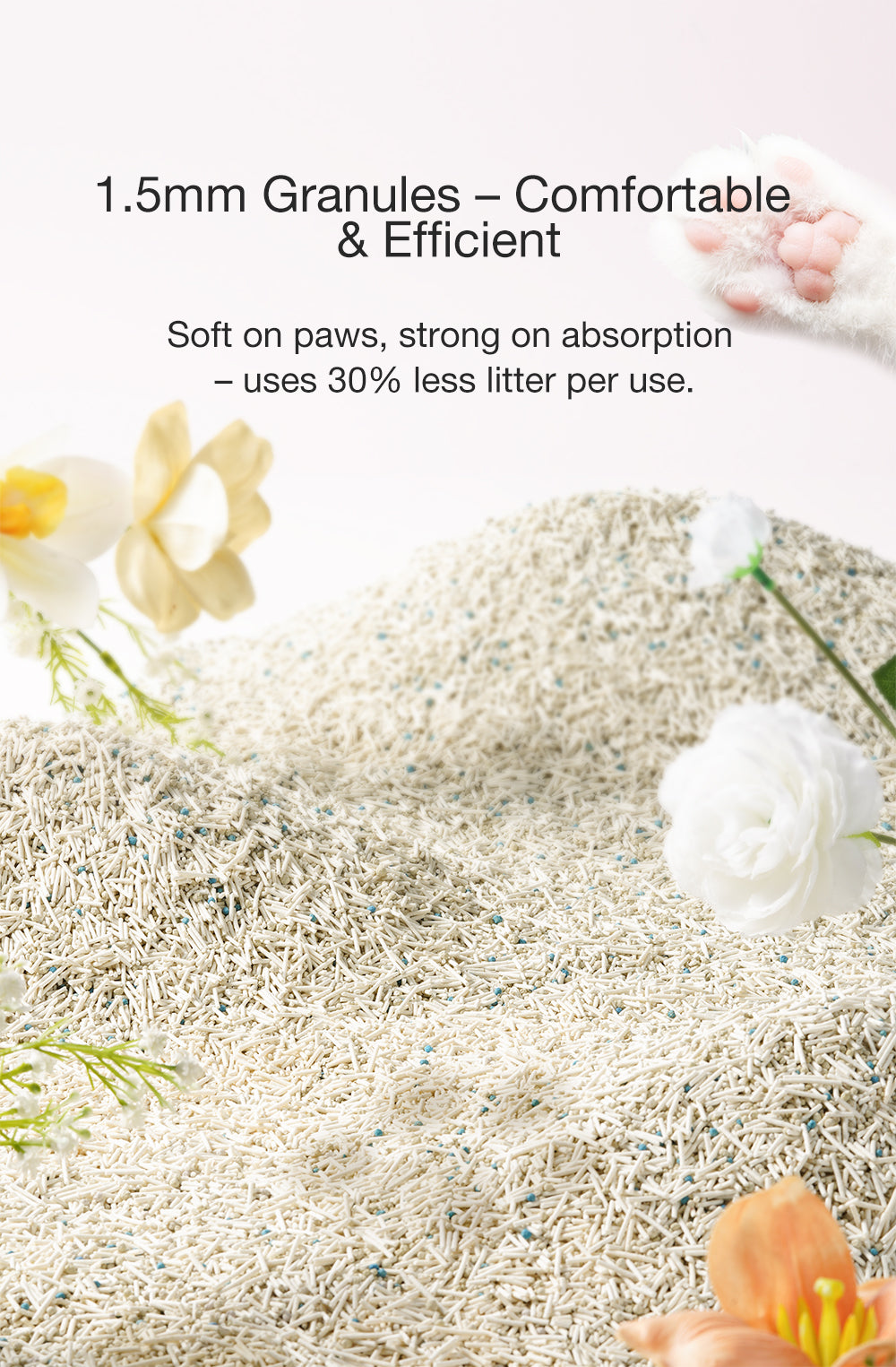 PETSHY Original Tofu Cat Litter Fine Mixed Bentonite Deodorant 5KG