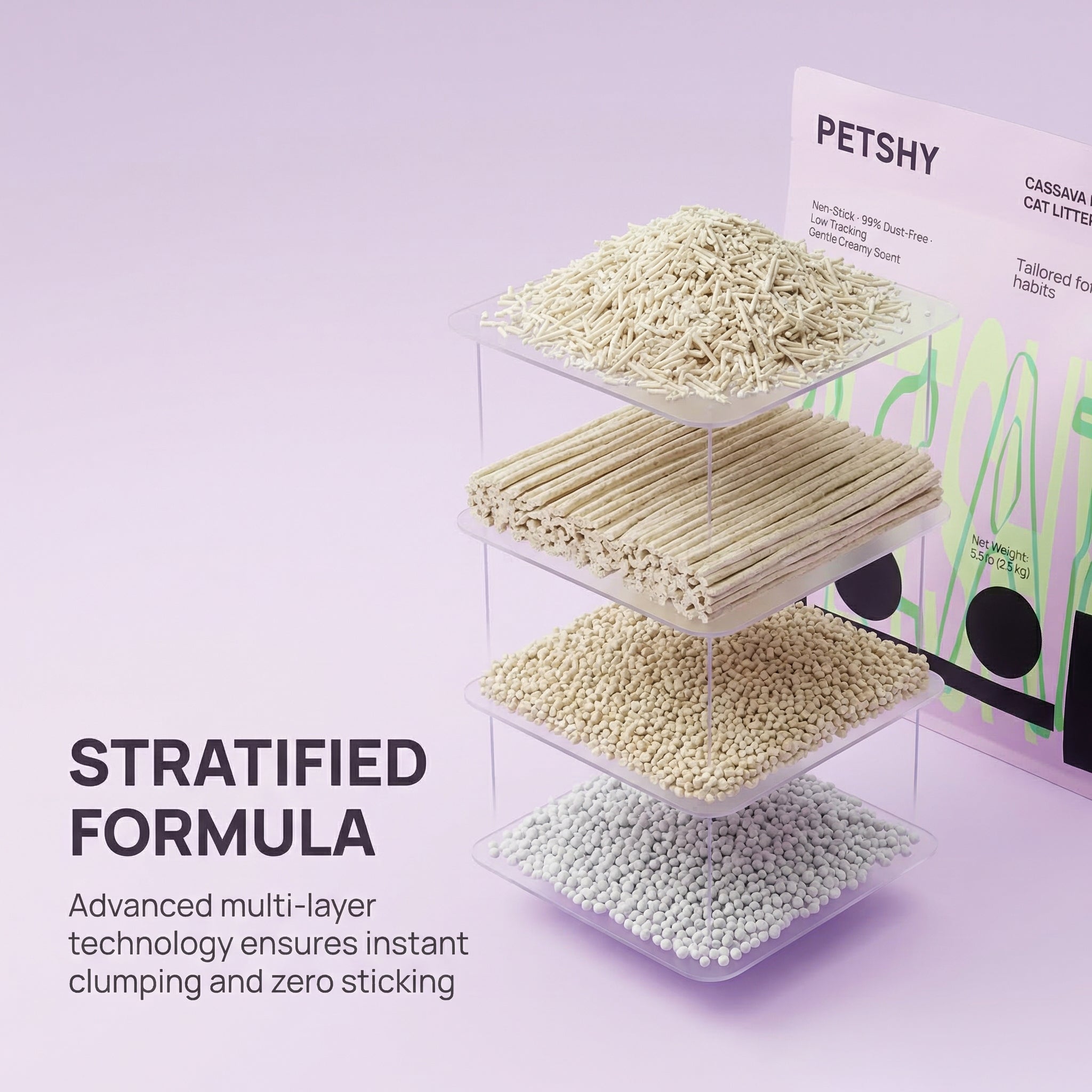 PETSHY Cassava Mixed Tofu Cat Litter 2.5KG