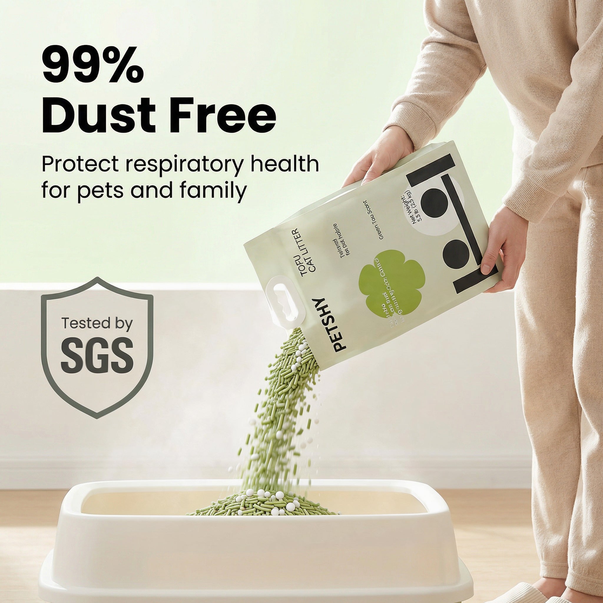 PETSHY Green Tea Tofu Cat Litter 2.5KG