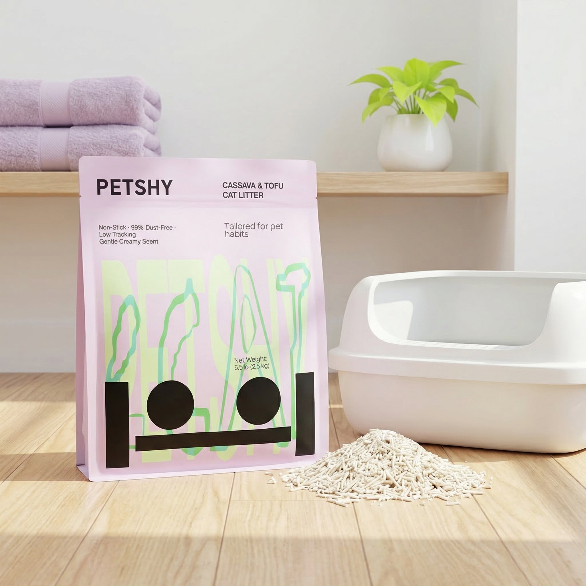 PETSHY Cassava Mixed Tofu Cat Litter 2.5KG