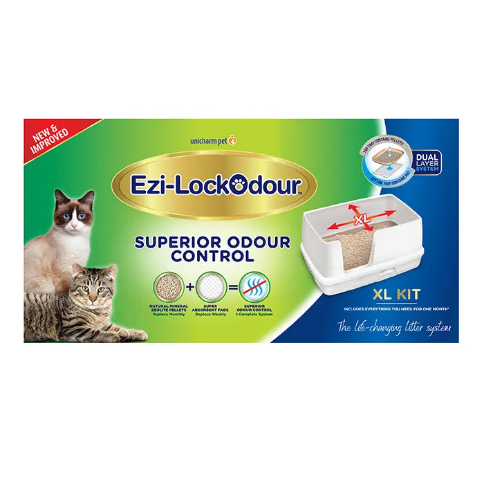 EZI-LOCKODOUR Extra Wide  Dual Lyer System Cat Litter Tray