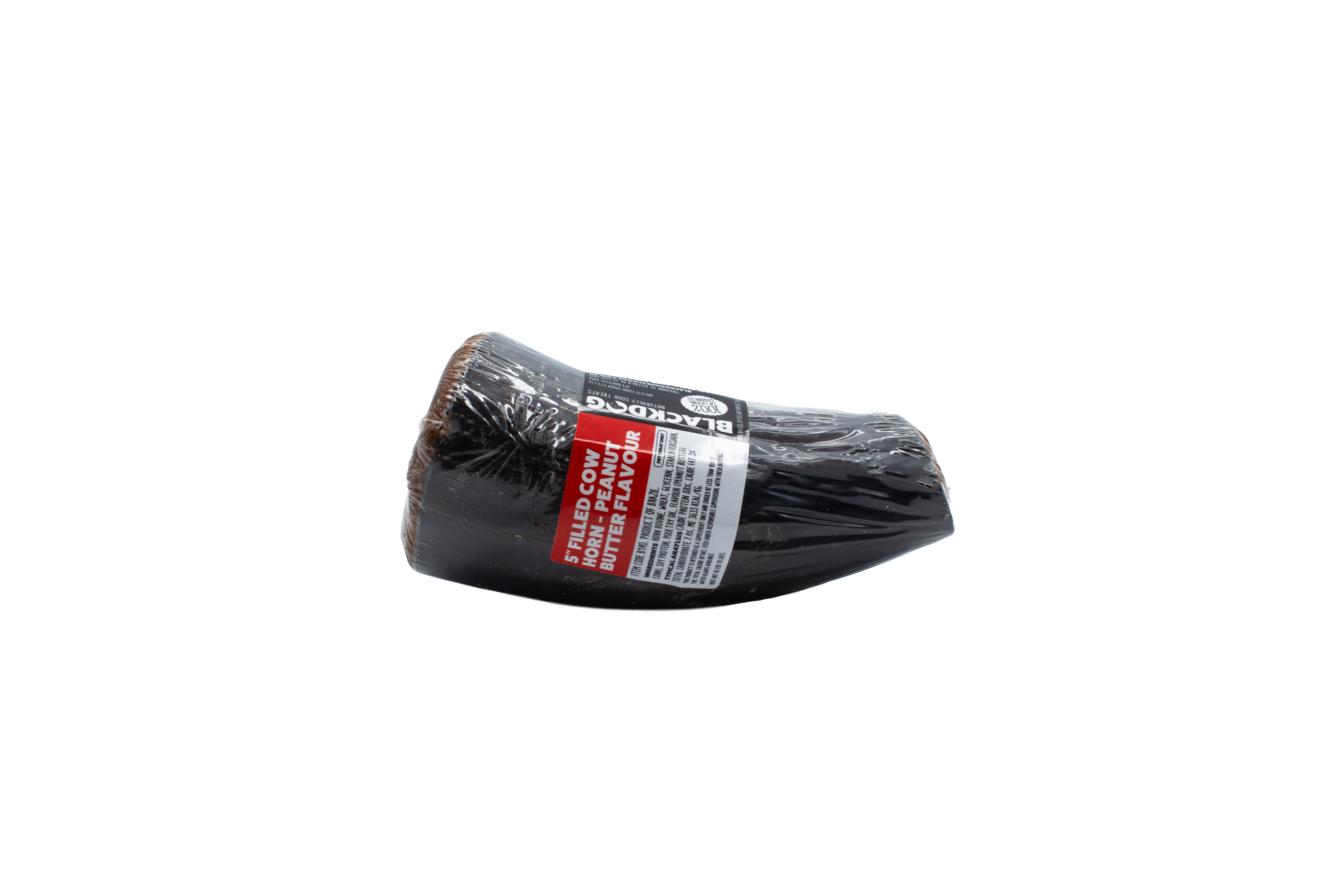 Blackdog Filled Cow Horn Peanut Butter Dog Treat