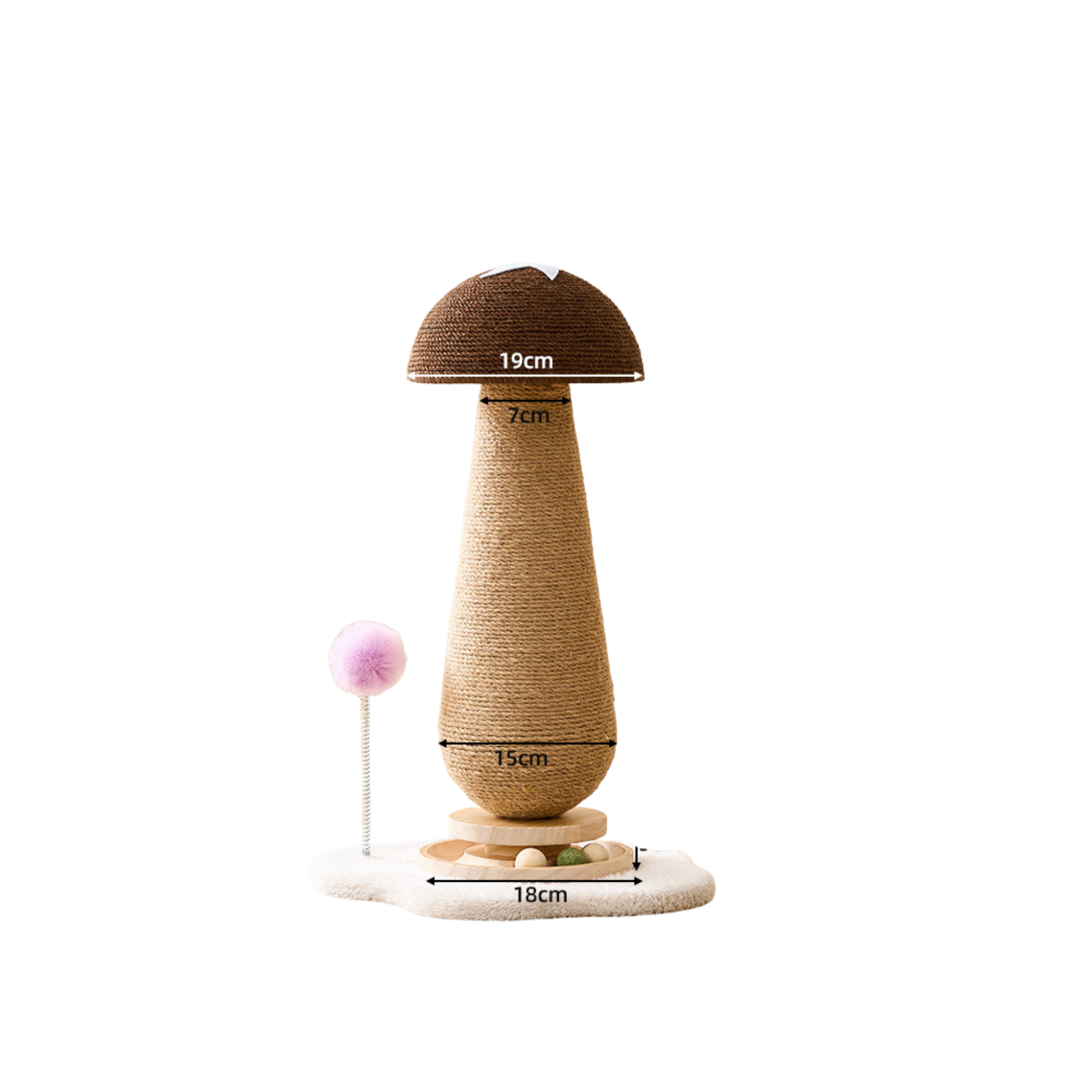 ADS Pet Vege Cat Scratch Post w Toy Play Station