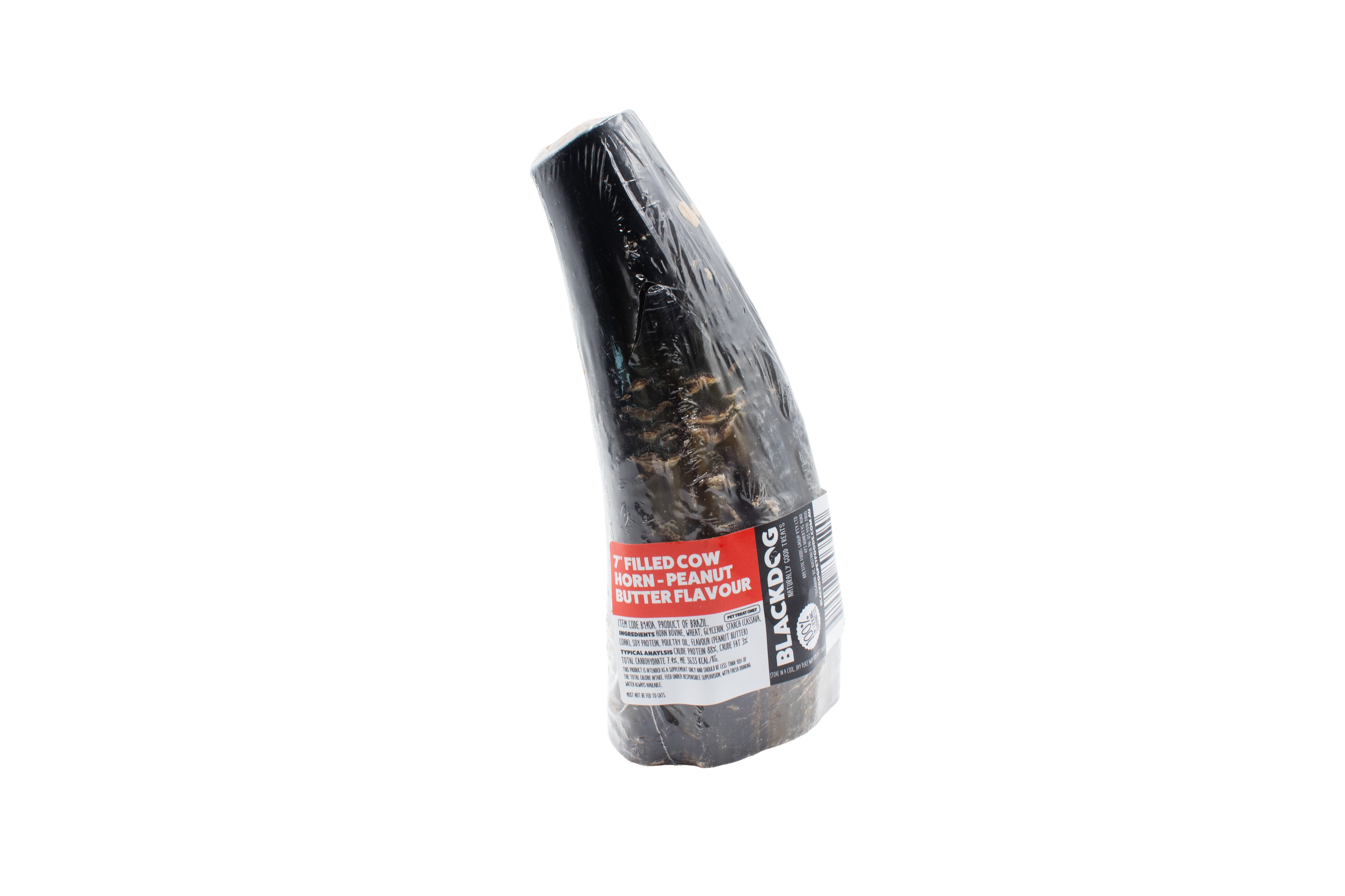 Blackdog Filled Cow Horn Peanut Butter Dog Treat