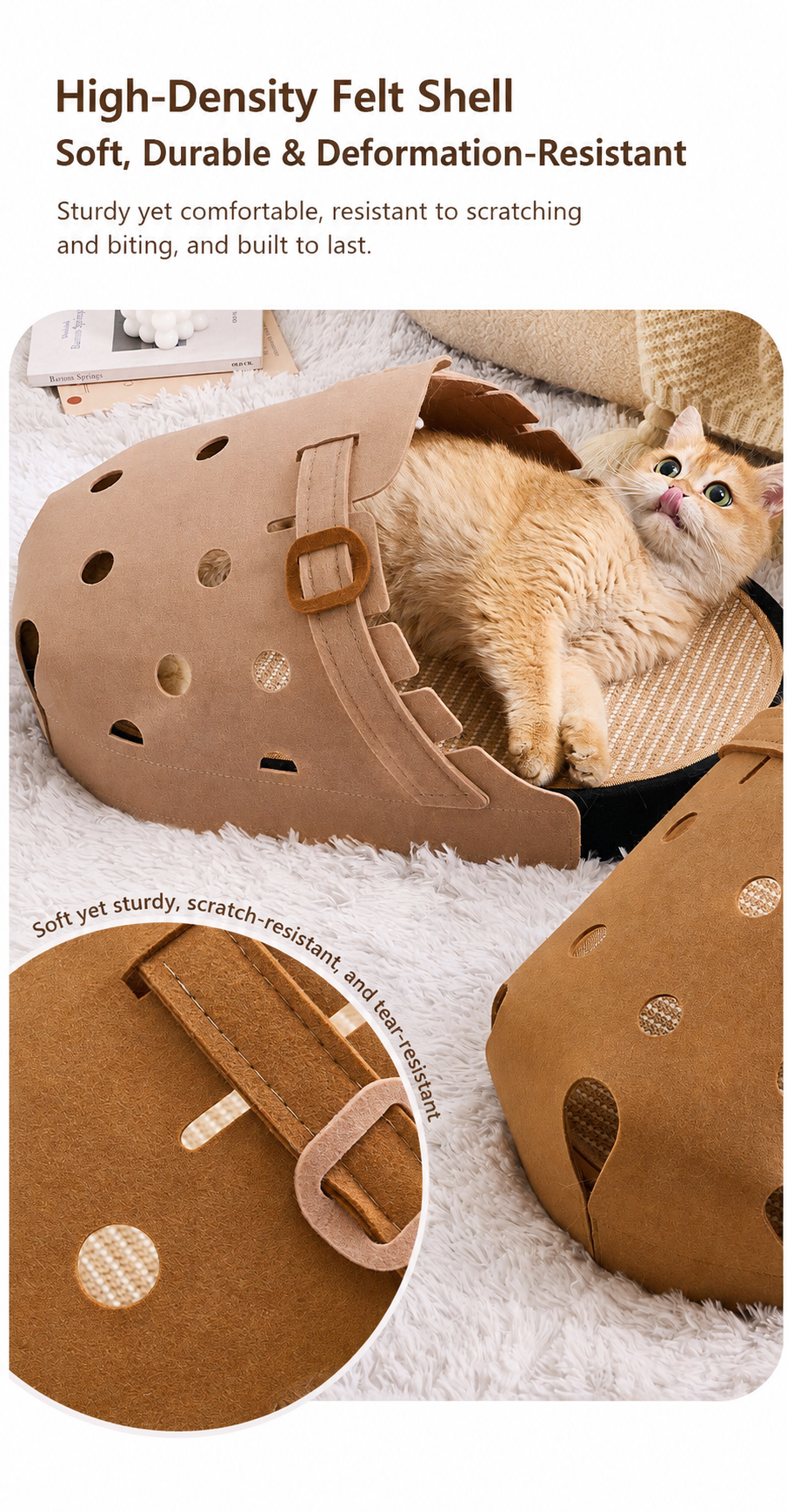 ADS PET Giant Clog Slipper Cat Bed & Scratcher