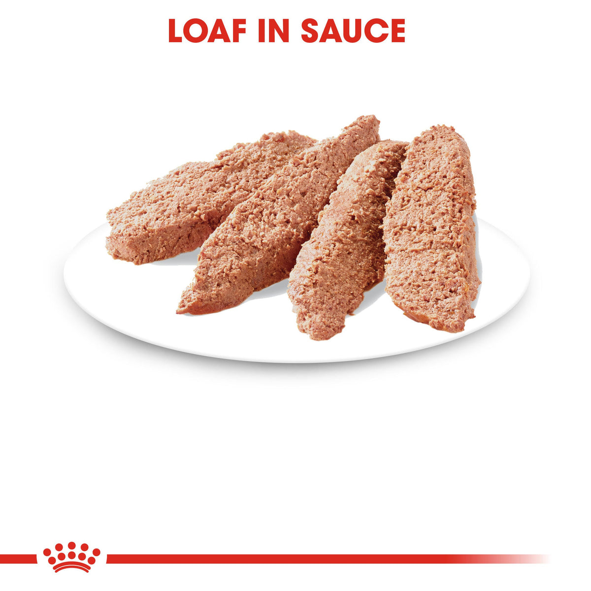 Royal Canin Instinctive loaf in sauce texture served on a plate