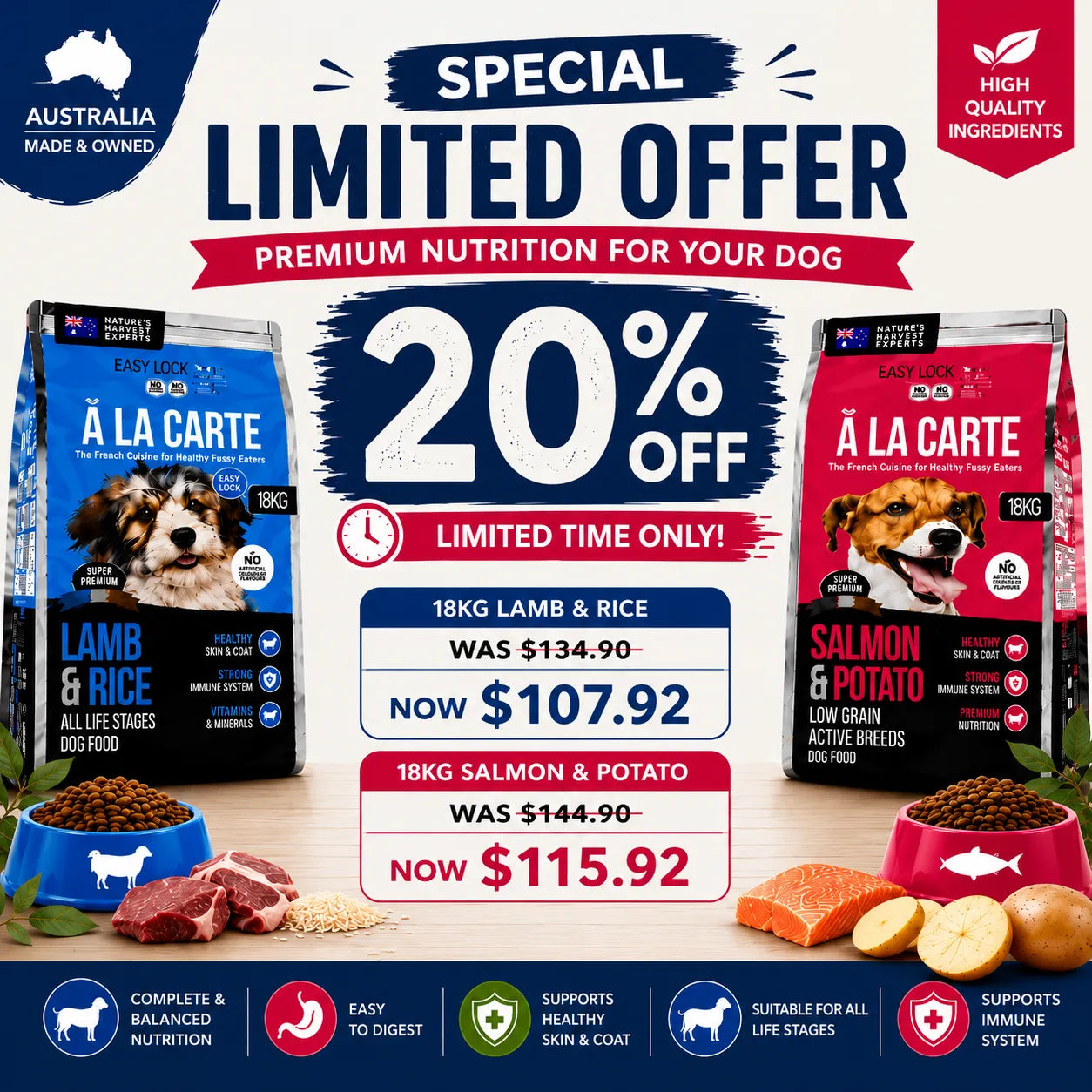 A La Carte Dog Food collection