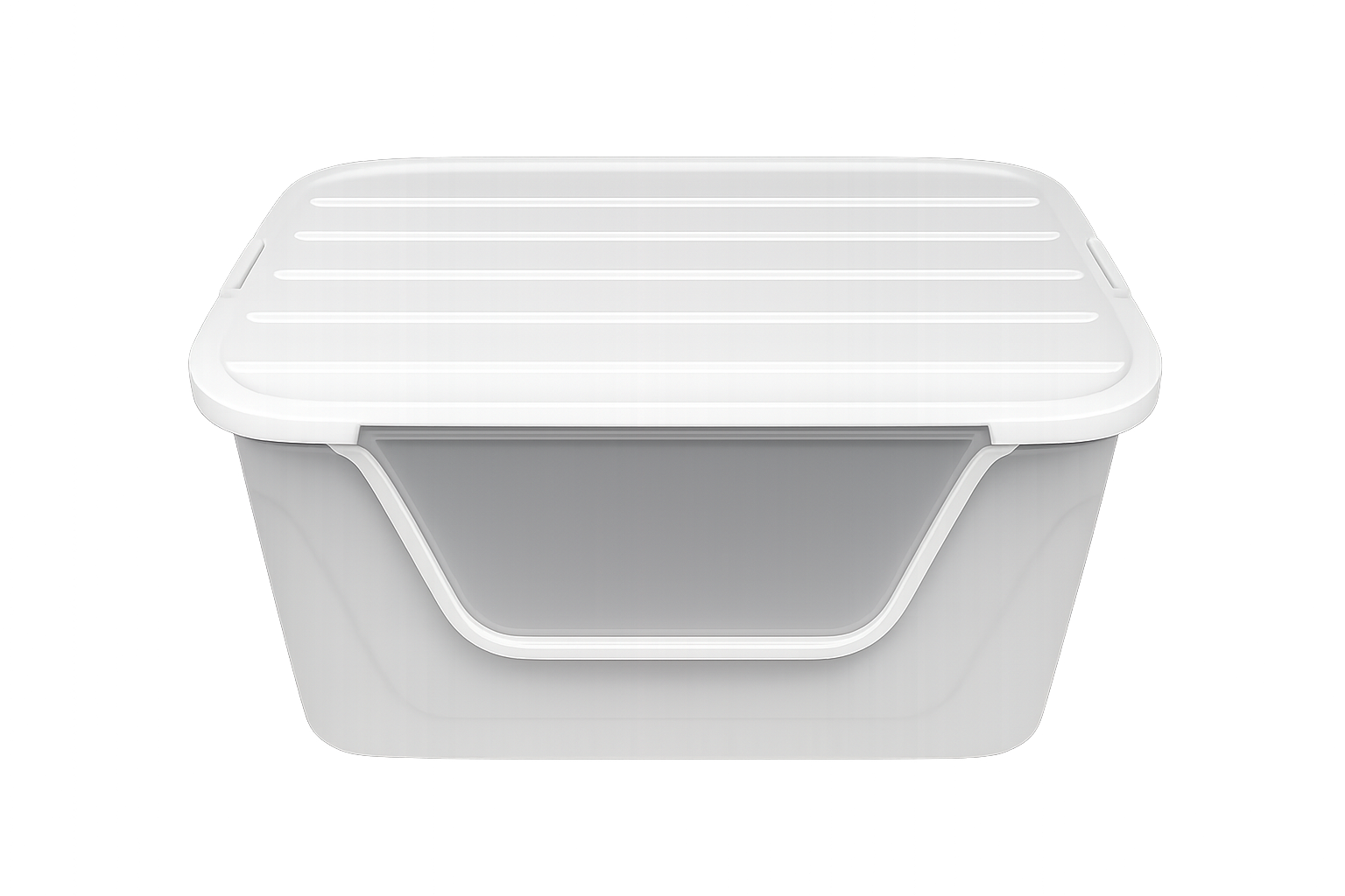 ADS Pet Fully Enclosed Large Cat Litter Tray with Lid - Gray