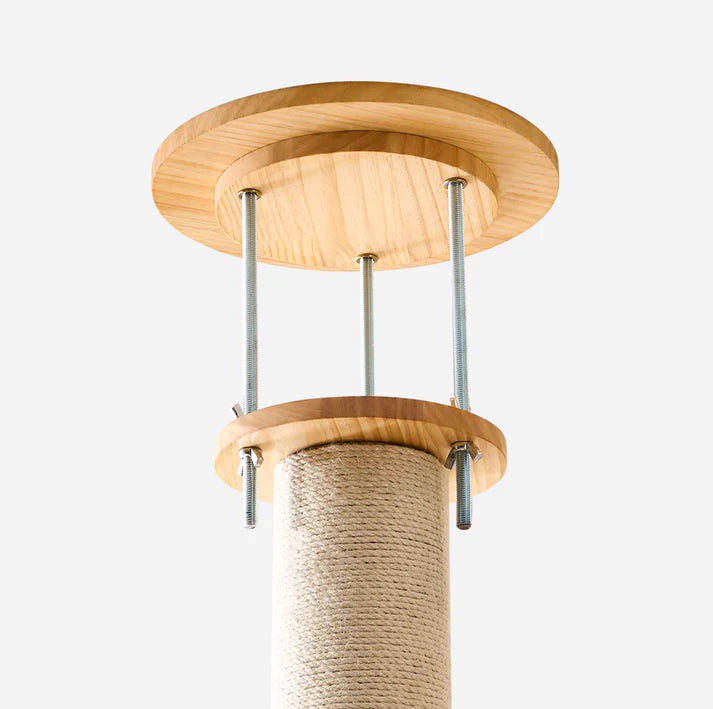 ADS Pet Solid Wood Floor-to-Ceiling Cat Tower top display