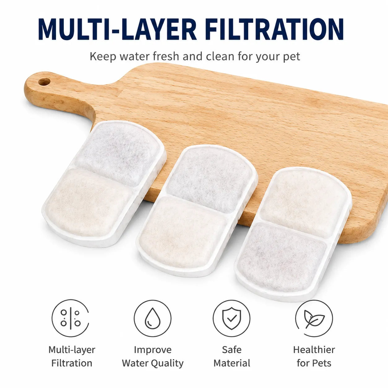 ADS Pet Water Fountain Filters 6pcs