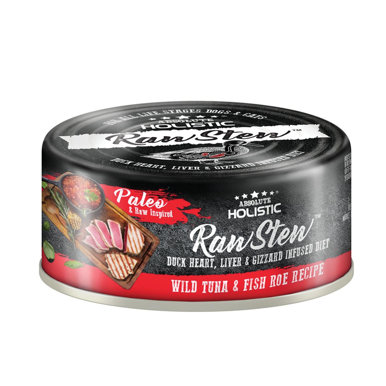 Absolute Holistic Raw Stew Tuna and Fish Roe Cat Wet Food 80G