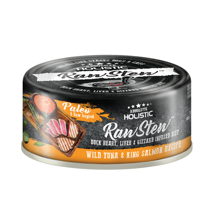 Absolute Holistic Raw Stew Tuna and Salmon Cat Wet Food 80G