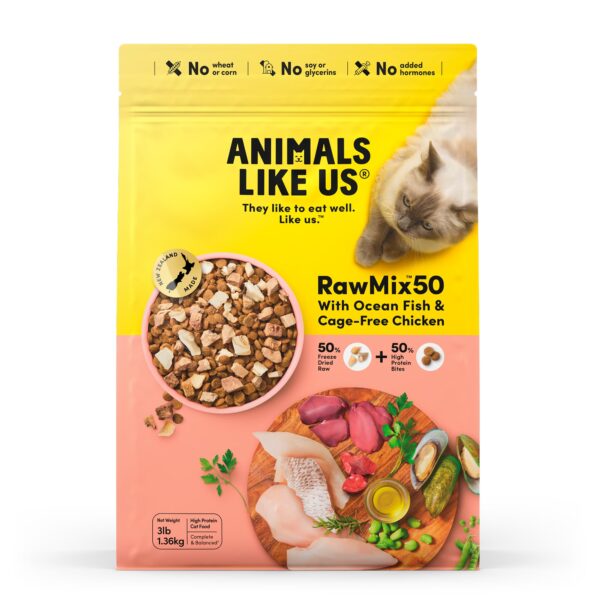 Animals Like Us Cat RawMix50 with Fish and Chicken 1.36KG front