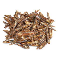 BlackCat Ocean Fish cat treats out of the pack, whole dried Australian sprats