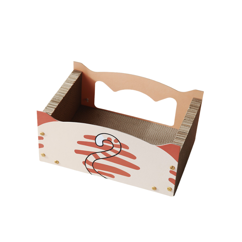 BELOVED PET Cat Scratcher Box Cat Shape - 45x29x7cm