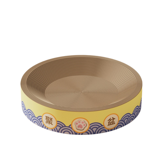 BELOVED PET Cat Scratcher Cardboard Round Bowl Money Box - 55x55x10cm