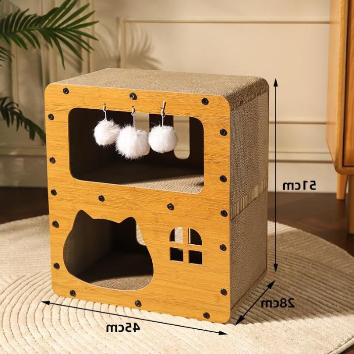 BELOVED PET Cat Scratcher Cardboard House