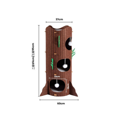 ADS Pet Tree Stump Cat Climbing Tower