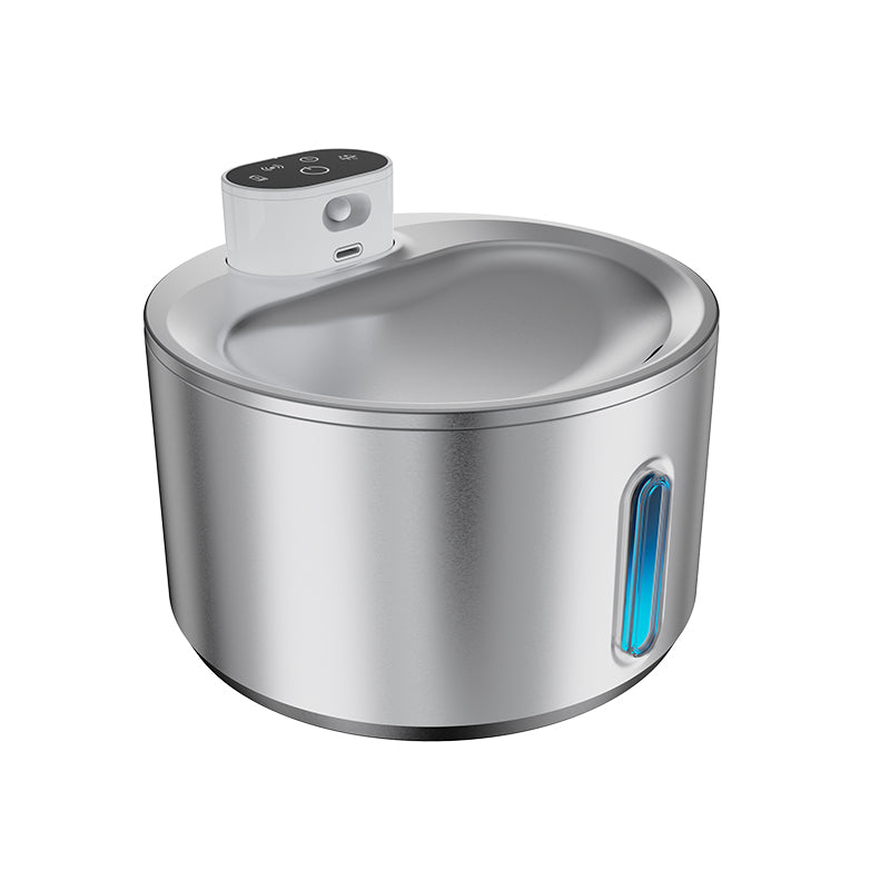 ADS Pet Wireless Stainless Steel Water Fountain Automatic Drinker 4L