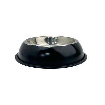 BELOVEPET Color Stainless Steel Anti-Skid Dog Bowl 22cm black