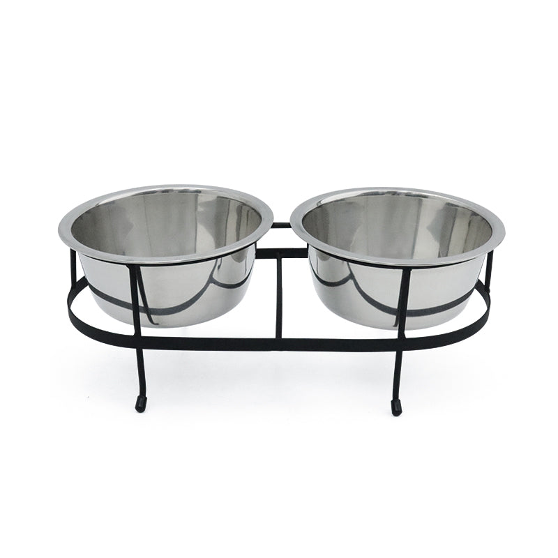 ADS Pet Stainless Steel Double Bowl with Stand