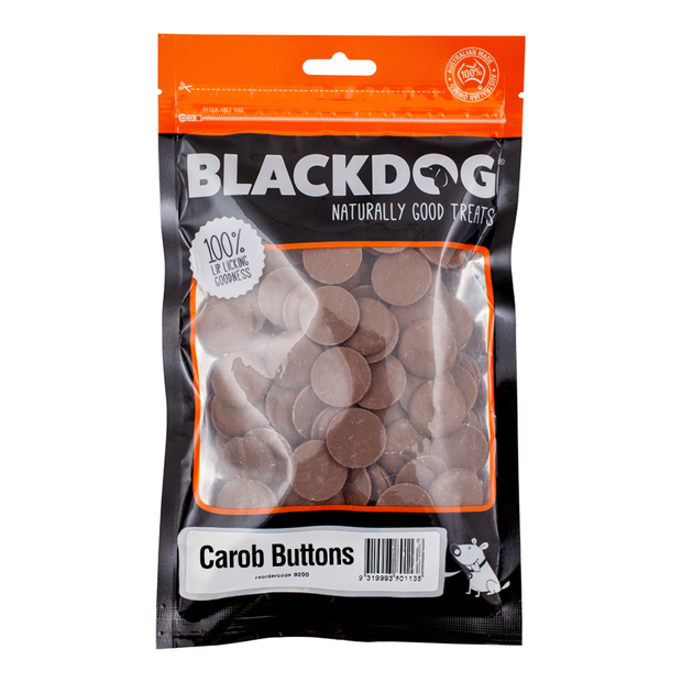 BLACKDOG Dog Treat Carob Buttons 250G