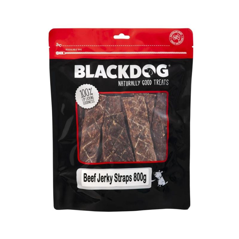 BLACKDOG Dog Treats Beef Jerky Straps 800G