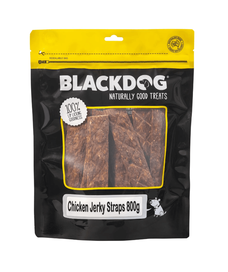 BLACKDOG Dog Treats Chicken Jerky Straps 800g