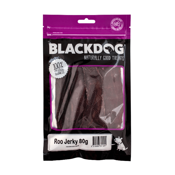 BLACKDOG Dog Treats Kangaroo Jerky 80g