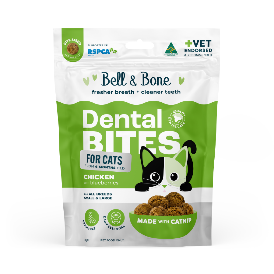 Bell & Bone Dental Bites Chicken with Blueberry Cat Treats 80G
